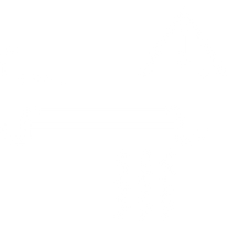 Air conditioning unit icon with warning symbol representing AC troubleshooting and emergency repair by Purcell Heating and Air Ltd in Calgary