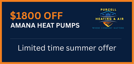 Limited time summer offer – $1800 off Amana heat pumps by Purcell Heating and Air Ltd in Calgary