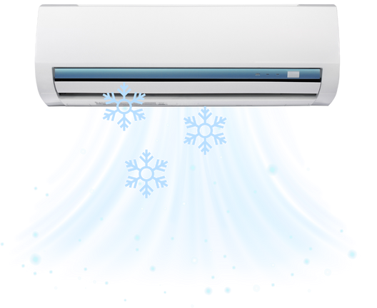 Ductless mini split air conditioner blowing cool air, representing Purcell Heating and Air Ltd’s AC installation in Calgary