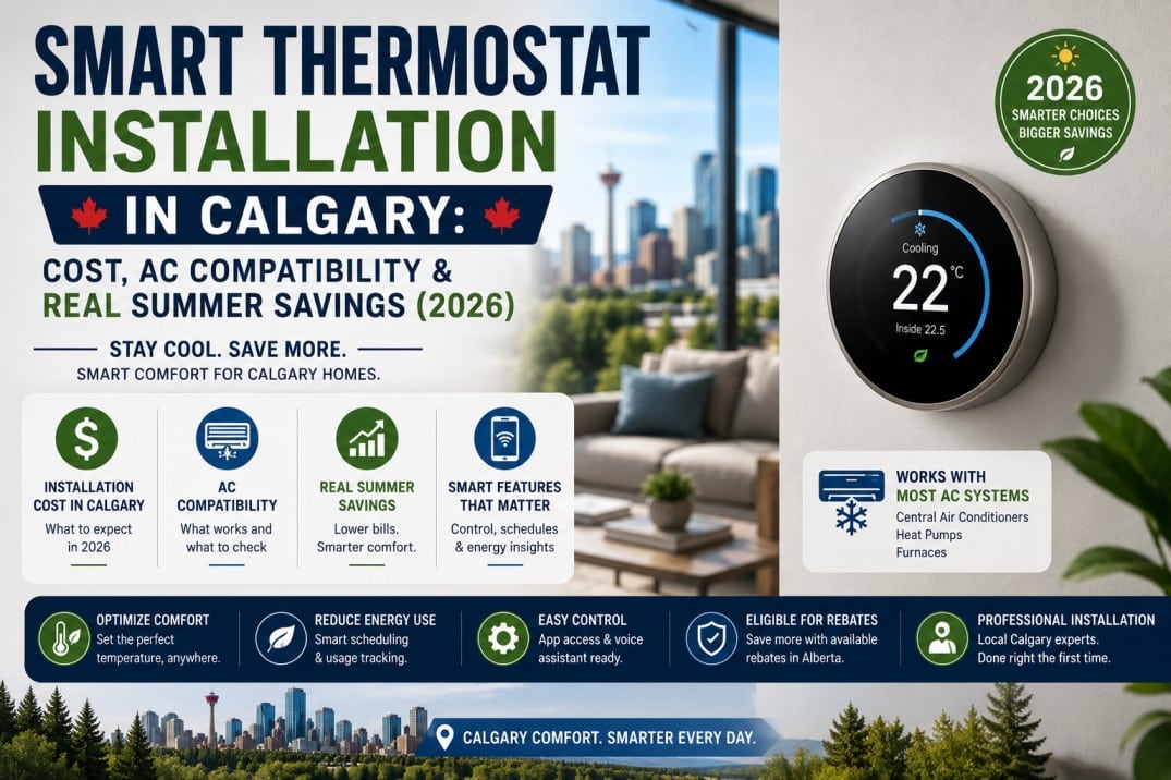 Smart Thermostat Installation in Calgary: Cost, AC Compatibility & Real Summer Savings (2026)