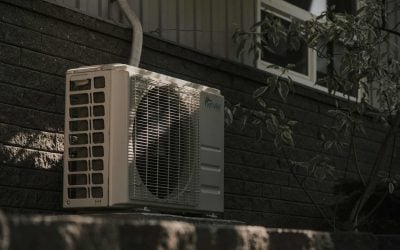 Outdoor residential air conditioning condenser unit — heating and air conditioning service in Calgary and surrounding areas