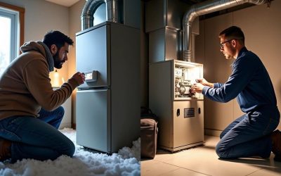 Homeowner troubleshoots furnace not starting Calgary, HVAC technician repair guide Purcell Heating and Air Ltd